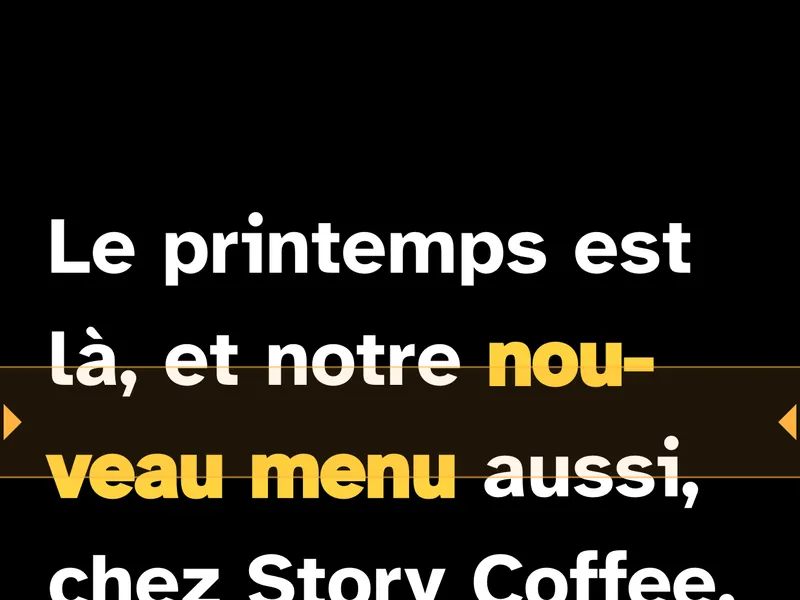 Le texte inversé dans la vitre