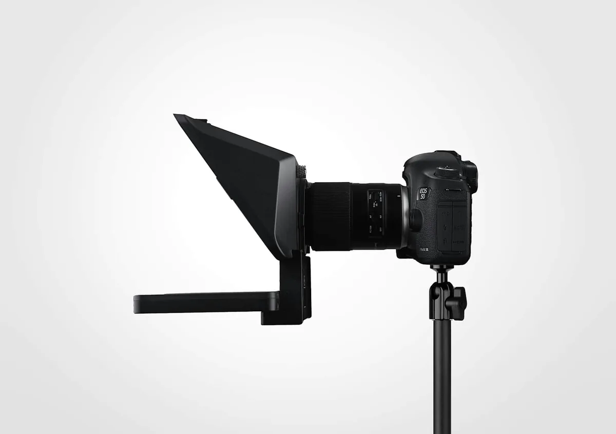 The Elgato Prompter on a camera